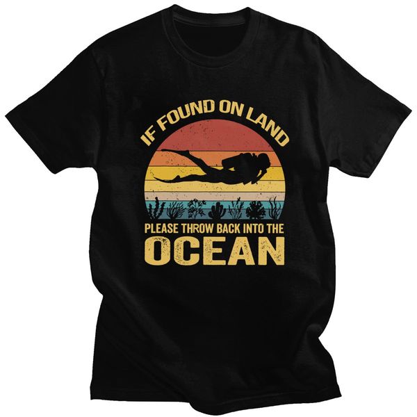 funny vintage if found on land throw back ocean tshirt for men short sleeved scuba diving t shirt cotton dive lover t-shirt gift
funny vintage if found on land throw back ocean tshirt for men short sleeved scuba diving t shirt cotton dive lover t-shirt gift