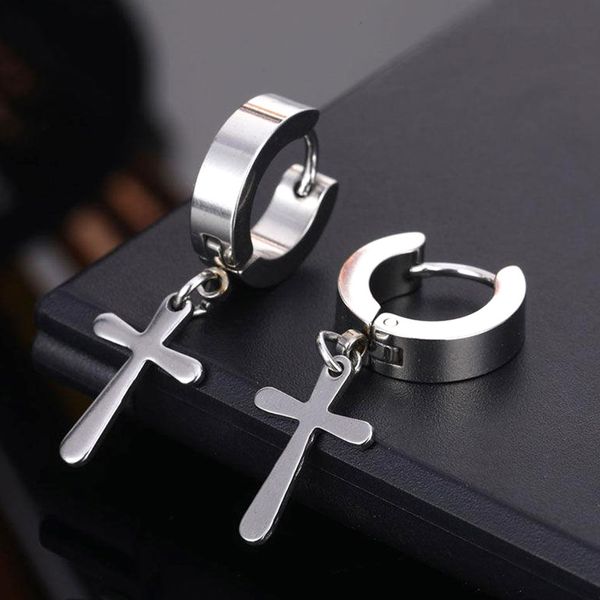 1 pair punk stainless steel drop earrings for punk cross pendant cartilage cross earrings engagement party jewelry, Silver
1 pair punk stainless steel drop earrings for punk cross pendant cartilage cross earrings engagement party jewelry, Silver