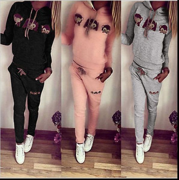 обезьяна с капюшоном милый костюм set 2020 женщины tracksuit двухкусочный спорт стиль outfit беговая толстовка фитнес lounge sportwear, Gray
обезьяна с капюшоном милый костюм set 2020 женщины tracksuit двухкусочный спорт стиль outfit беговая толстовка фитнес lounge sportwear, Gray