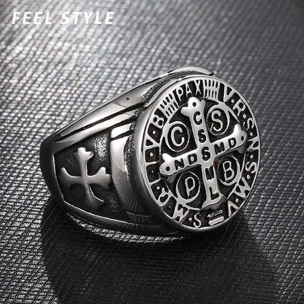 religion exorcism st.benedict rings for men 316l stainless steel san benito cross anillos vintage jewelry, Golden;silver
religion exorcism st.benedict rings for men 316l stainless steel san benito cross anillos vintage jewelry, Golden;silver