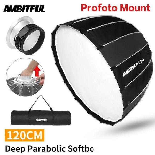 ambitful portable p120 120cm quickly fast installation deep parabolic softbox profoto mount flash studio softbox
ambitful portable p120 120cm quickly fast installation deep parabolic softbox profoto mount flash studio softbox