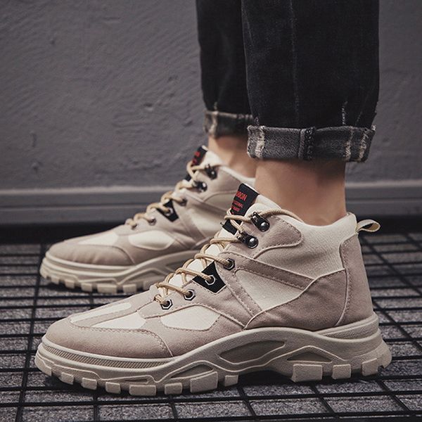 men fashion sneakers ankle boots men sports casual shoes 2020 new flat non-slip tooling boots motorcycle joggers shoes, Black
men fashion sneakers ankle boots men sports casual shoes 2020 new flat non-slip tooling boots motorcycle joggers shoes, Black