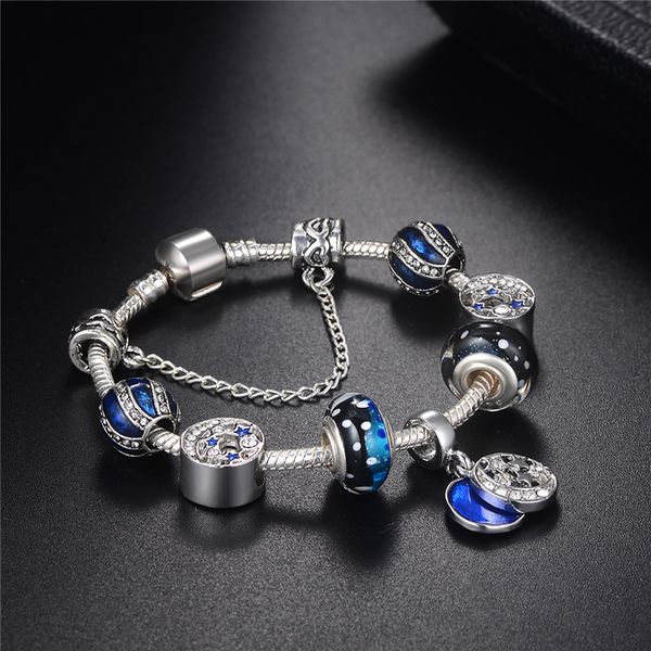 2020 wholesale bracelet qings 925 sterling silver plated black and blue crystal bracelets
2020 wholesale bracelet qings 925 sterling silver plated black and blue crystal bracelets