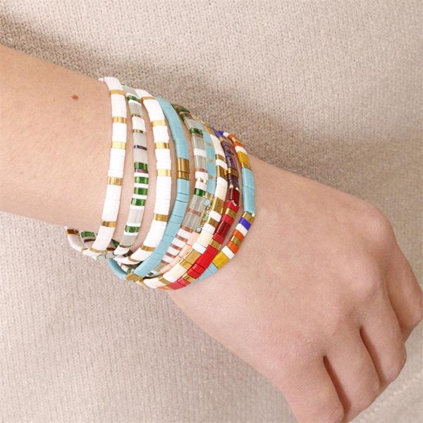 ethnic fashion rainbow tila beads bracelets for women men pulsera japan miyuki bracelet colorful elastic jewelry wholesale 2020, Golden;silver
ethnic fashion rainbow tila beads bracelets for women men pulsera japan miyuki bracelet colorful elastic jewelry wholesale 2020, Golden;silver