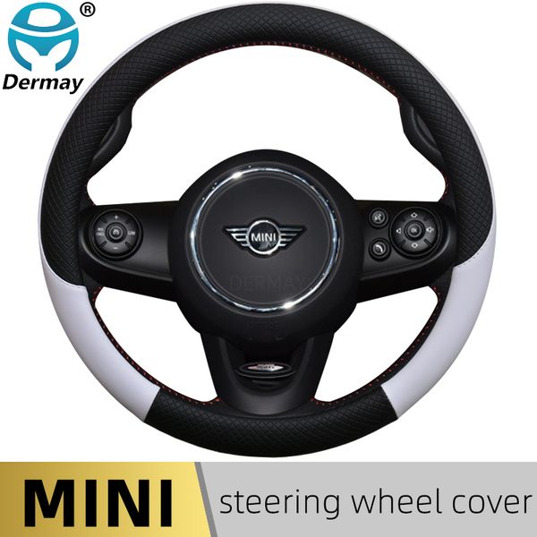 100% dermay brand leather car steering wheel cover for mini cooper r56 clubman countryman clubvan coupe auto accessories 
100% dermay brand leather car steering wheel cover for mini cooper r56 clubman countryman clubvan coupe auto accessories