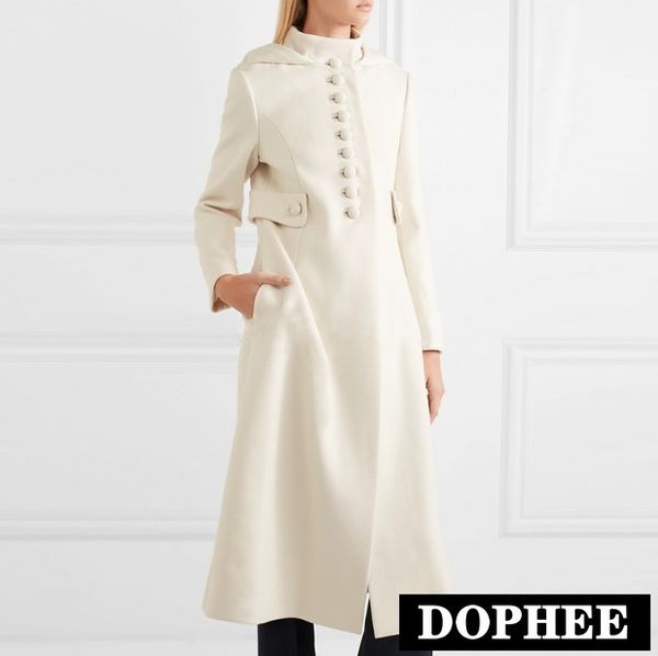 new autumn and winter women stand collar single-breasted woolen trench coat female retro long overcoat wool jackets, Black
new autumn and winter women stand collar single-breasted woolen trench coat female retro long overcoat wool jackets, Black
