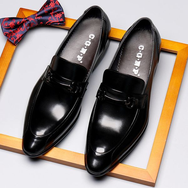 men shoes business formal wear leather shoes men's oxfords leather zapatos cow de hombre genuine, Black
men shoes business formal wear leather shoes men's oxfords leather zapatos cow de hombre genuine, Black
