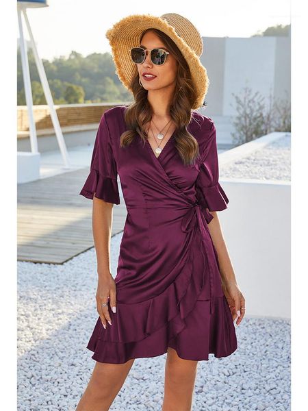 sleeve dresses casual solid color lace-up dresses v neck bodycon dresses fashion females clothing womens designer petal, Black;gray
sleeve dresses casual solid color lace-up dresses v neck bodycon dresses fashion females clothing womens designer petal, Black;gray