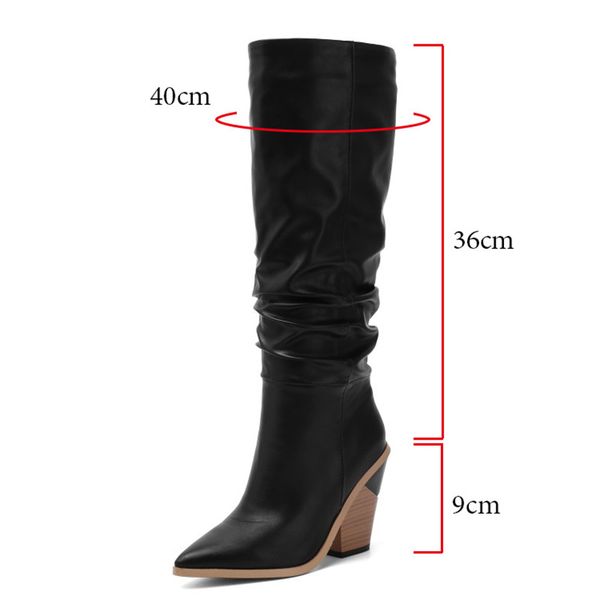 brand fashion microfiber leather women's knee high boots pointed toe western cowboy boots women wedges riding runway black
brand fashion microfiber leather women's knee high boots pointed toe western cowboy boots women wedges riding runway black