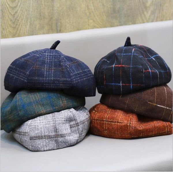 berets autumn and winter caps for women baret femme hiver plaid french hat elegant beret, Blue;gray
berets autumn and winter caps for women baret femme hiver plaid french hat elegant beret, Blue;gray