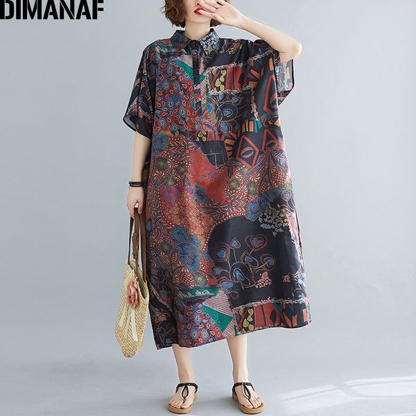 dimanaf plus size dress women clothing summer sundress print vintage elegant lady vestidos button shirt dress loose oversize, Black;gray 
dimanaf plus size dress women clothing summer sundress print vintage elegant lady vestidos button shirt dress loose oversize, Black;gray