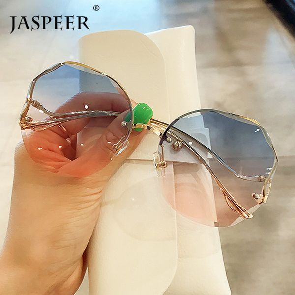 jaspeer cutting lens sunglasses for women 2020 new brand round gradient elegant sun glasses female chic bend shades black brown, White;black
jaspeer cutting lens sunglasses for women 2020 new brand round gradient elegant sun glasses female chic bend shades black brown, White;black