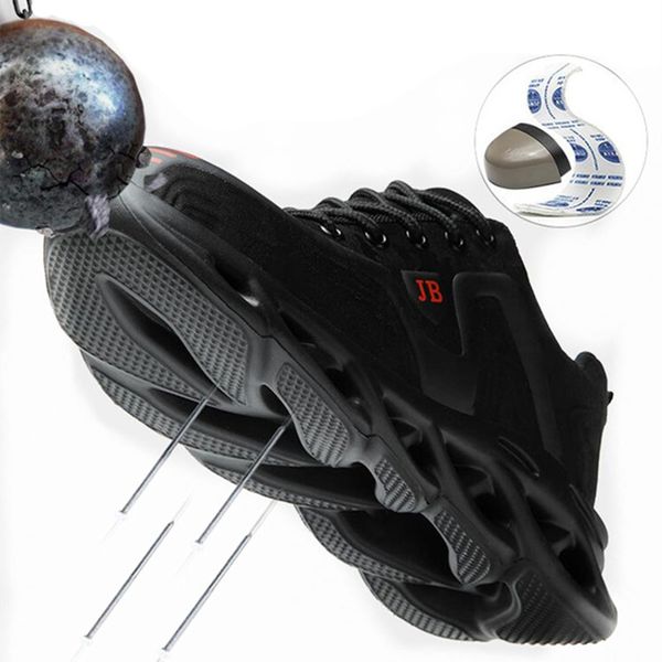 boots steel toe safety shoes for men fashion breathable sneakers anti-smashing working anti-puncture work size 36-48, Black
boots steel toe safety shoes for men fashion breathable sneakers anti-smashing working anti-puncture work size 36-48, Black