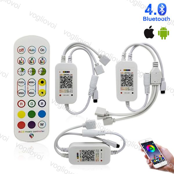 Rgb Controllers Bluetooth Dc5-12v Voice And Music Sync Rgb 24keys Remo Lighting Accessories For For Rgb Led Strip Light Led Tape Ribbon Dhl