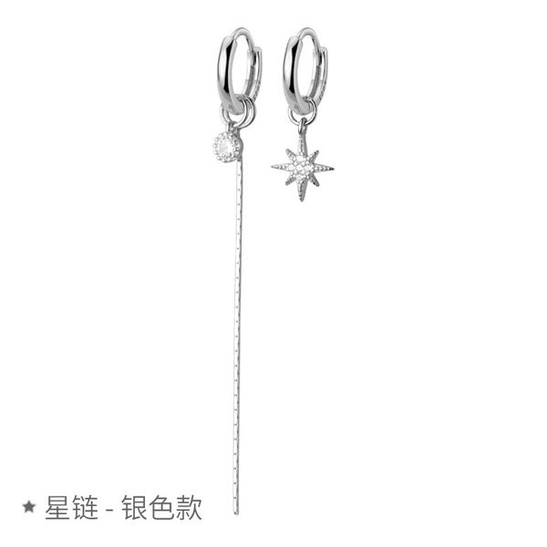 asymmetry earrings authentic 925 sterling silver gold sparking star astral hoop huggie earrings fine jewelry tle1100, Golden;silver
asymmetry earrings authentic 925 sterling silver gold sparking star astral hoop huggie earrings fine jewelry tle1100, Golden;silver