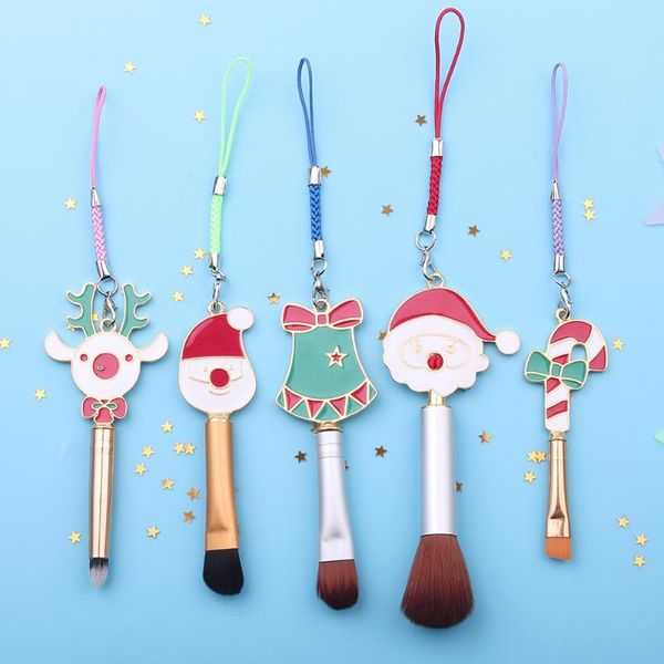beauty christmas makeup brush santa claus candy elk small bell mini cosmetic brush mini foundation powder makeup brushes