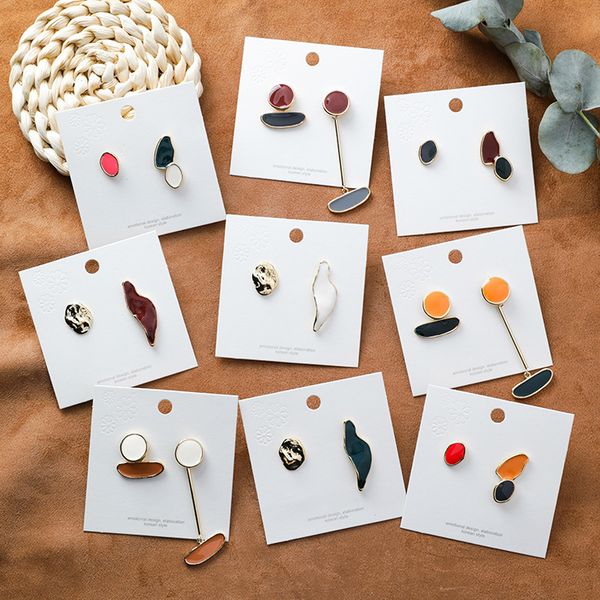 korea geometric irregular enamel wafer asymmetric drop earrings for women abstract colorful vintage dangle pendientes femme, Silver
korea geometric irregular enamel wafer asymmetric drop earrings for women abstract colorful vintage dangle pendientes femme, Silver