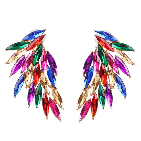 stud 2021 rainbow angel women crystal ear studs feather earrings fashion luxury gem party gifts wedding jewelry, Golden;silver
stud 2021 rainbow angel women crystal ear studs feather earrings fashion luxury gem party gifts wedding jewelry, Golden;silver
