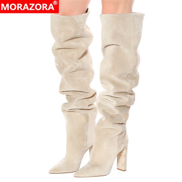 morazora 2020 new brand women boots fashion high heels pointed toe ladies shoes winter comfortable knee high boots apricot, Black
morazora 2020 new brand women boots fashion high heels pointed toe ladies shoes winter comfortable knee high boots apricot, Black