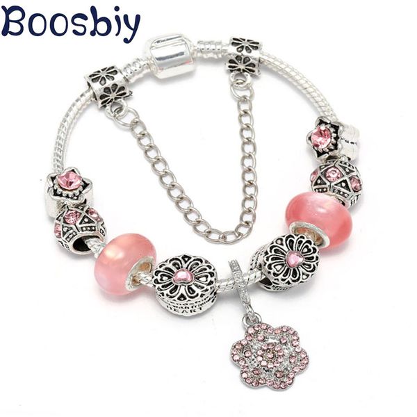 boosbiy silver plated charm bracelet with pink rose charms beads fit brand bracelet fashion crystal jewelry gift for women, Golden;silver
boosbiy silver plated charm bracelet with pink rose charms beads fit brand bracelet fashion crystal jewelry gift for women, Golden;silver