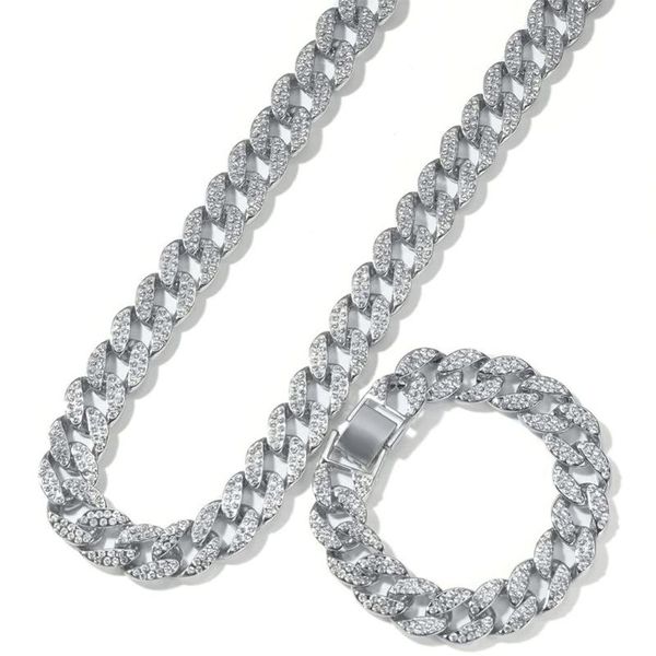2pcs/set men hip hop iced out bling chain necklace& bracelets 15mm width miami cuban chains necklaces hiphop jewelry gifts322d, Silver
2pcs/set men hip hop iced out bling chain necklace& bracelets 15mm width miami cuban chains necklaces hiphop jewelry gifts322d, Silver