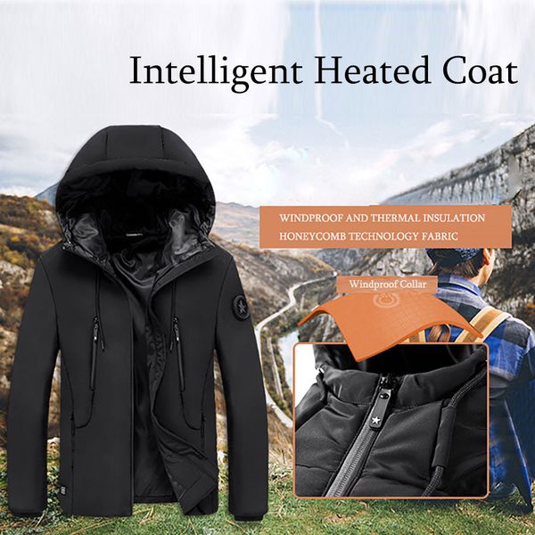 men's usb heated jacket thermal outdoor wear winter warm coat windproof winter back and front heating jacket riding fishing top, Gray;blue
men's usb heated jacket thermal outdoor wear winter warm coat windproof winter back and front heating jacket riding fishing top, Gray;blue