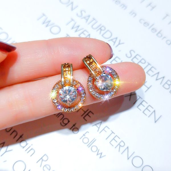 geometric round stud earrings for women girl bijoux exquisite gold color small circle crystal earrings statement jewelry, Golden;silver
geometric round stud earrings for women girl bijoux exquisite gold color small circle crystal earrings statement jewelry, Golden;silver