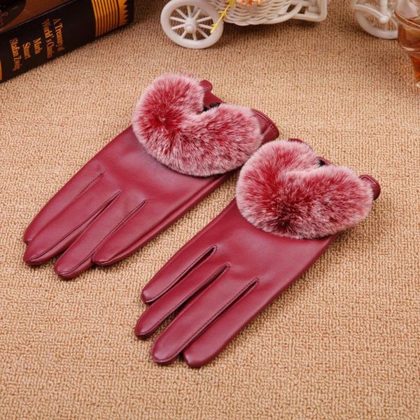 five fingers gloves women girl luxurious pu leather winter super warm cashmere bow, Blue;gray
five fingers gloves women girl luxurious pu leather winter super warm cashmere bow, Blue;gray