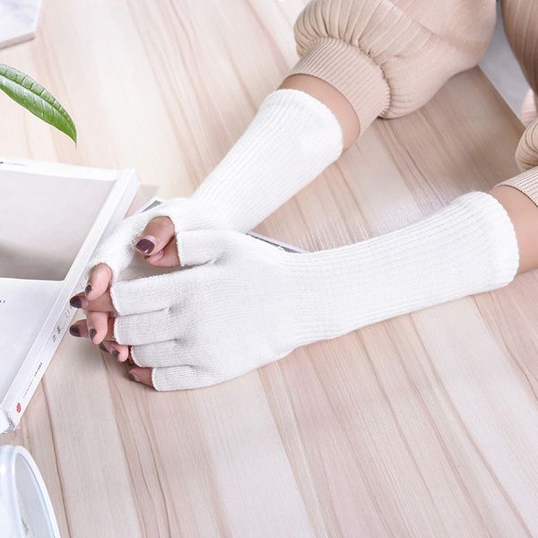 cashmere fingerless long gloves solid warm mittens elbow thread knitted sleeves women autumn spring arm warmers, Blue;gray
cashmere fingerless long gloves solid warm mittens elbow thread knitted sleeves women autumn spring arm warmers, Blue;gray