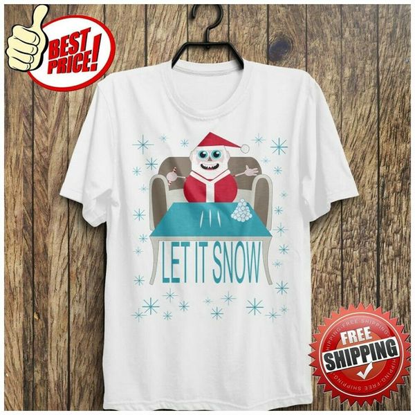 hip santa let it snow parody t-shirt white cotton t shirt 
hip santa let it snow parody t-shirt white cotton t shirt
