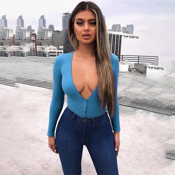 jumpsuits deep v neck long sleeve skinny knit romper women designer rompers spring autumn womens, Black;white
jumpsuits deep v neck long sleeve skinny knit romper women designer rompers spring autumn womens, Black;white