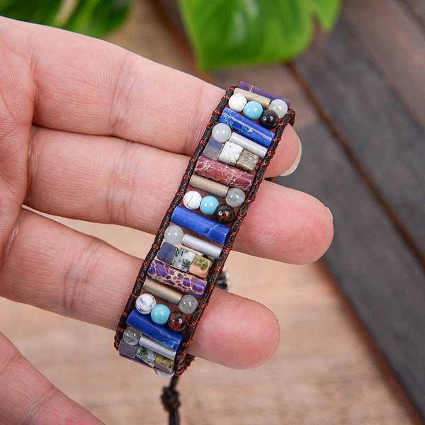 drop shipping women boho bracelet tube shape natural stone single leather wrap bracelet semi precious stone beaded, Golden;silver
drop shipping women boho bracelet tube shape natural stone single leather wrap bracelet semi precious stone beaded, Golden;silver
