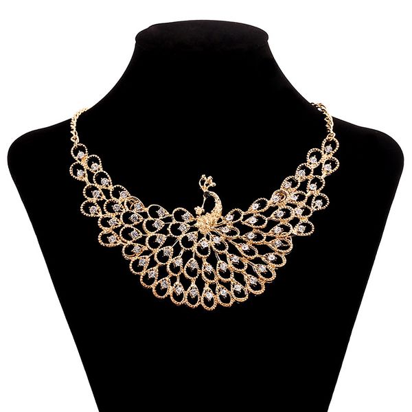 lzhlq exquisite rhinestones peacock necklace pendants 2020 fashion women gold color alloy crystal choker big necklace statement, Silver
lzhlq exquisite rhinestones peacock necklace pendants 2020 fashion women gold color alloy crystal choker big necklace statement, Silver