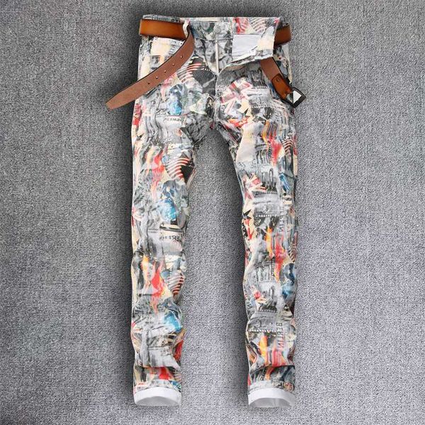 men's jeans autumn fashion 3d leaf printed white slim fit stretch pencil pants hip hop men vaqueros hombre for, Blue
men's jeans autumn fashion 3d leaf printed white slim fit stretch pencil pants hip hop men vaqueros hombre for, Blue