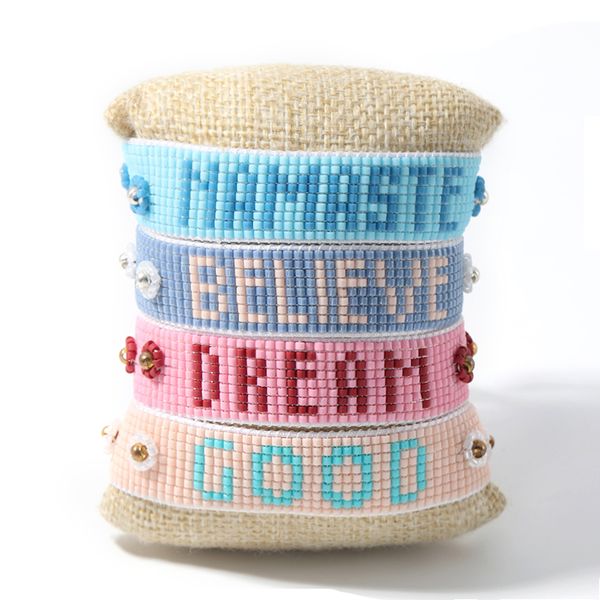 charm bracelets rttooas fashion multicolor letter bracelet miyuki beaded bileklik pulseras mujer 2021 handmade woven female jewelry, Golden;silver
charm bracelets rttooas fashion multicolor letter bracelet miyuki beaded bileklik pulseras mujer 2021 handmade woven female jewelry, Golden;silver