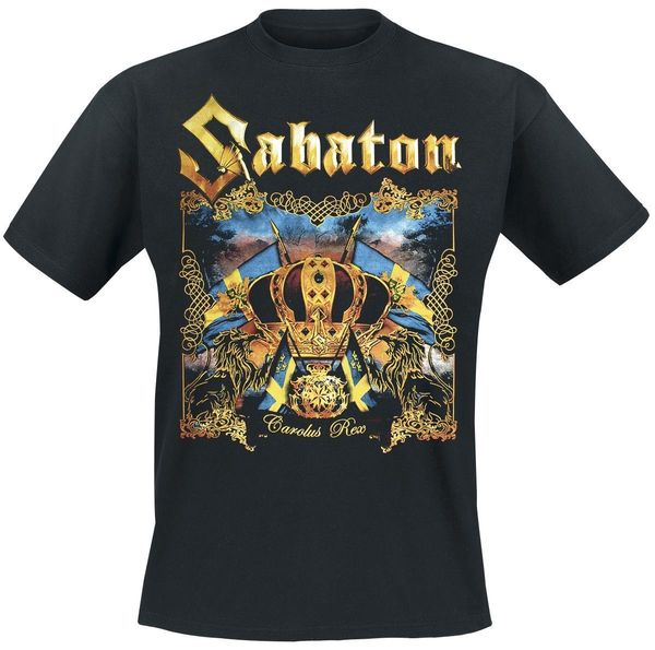 sabaton carolus rex t-shirt black men t shirt great quality funny man cotton new fashion summer
sabaton carolus rex t-shirt black men t shirt great quality funny man cotton new fashion summer
