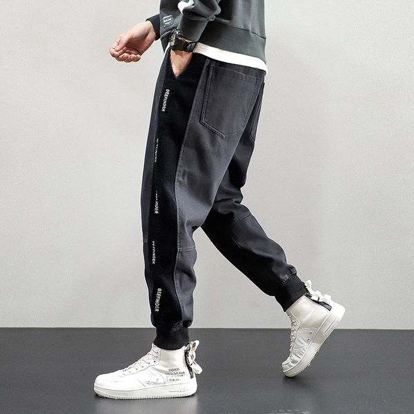 men's jeans fashion streetwear men loose fit stripe spliced designer cargo pants harem trousers hip hop joggers, Blue
men's jeans fashion streetwear men loose fit stripe spliced designer cargo pants harem trousers hip hop joggers, Blue