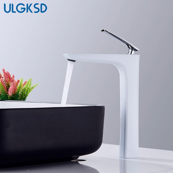 ulgksd tall basin faucet chrome and white brass spout vanity sink cold mixer tap for bathroom deck mounted torneira
ulgksd tall basin faucet chrome and white brass spout vanity sink cold mixer tap for bathroom deck mounted torneira