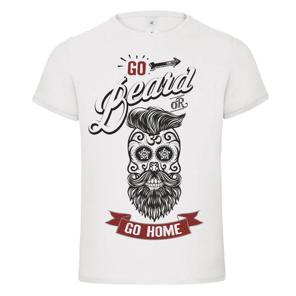 go beard or go home 2 barber skull moustache tattoo t shirt dtg new design round neck selling male natural cotton shirt
go beard or go home 2 barber skull moustache tattoo t shirt dtg new design round neck selling male natural cotton shirt