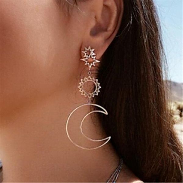 dangle & chandelier exquisite women earrings bohemia star sun moon hollow metal alloy vintage geometric out earring fine oorbellen, Silver
dangle & chandelier exquisite women earrings bohemia star sun moon hollow metal alloy vintage geometric out earring fine oorbellen, Silver