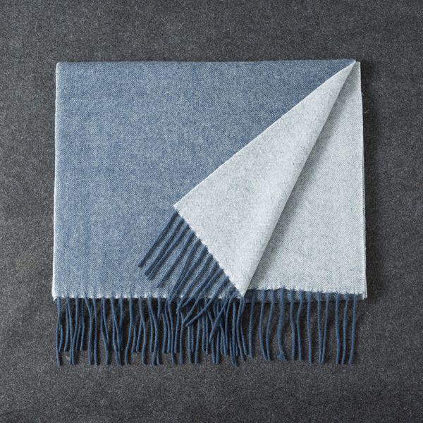 scarves european american autumn and winter double-sided pure color wool men's scarf fashion women's thickened warm shawl, Blue;gray
scarves european american autumn and winter double-sided pure color wool men's scarf fashion women's thickened warm shawl, Blue;gray