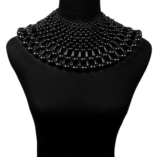 handmade chunky beaded collar bib egyptian imitation pearl pendant necklace women dress statement chain choker accessories, Blue;purple
handmade chunky beaded collar bib egyptian imitation pearl pendant necklace women dress statement chain choker accessories, Blue;purple