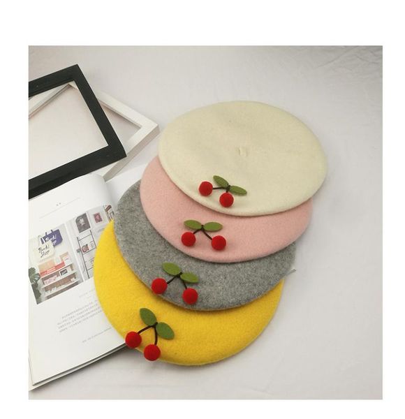 japanese retro women's handmade cherry wool beret soft girl sweet temperament bud hat painter hat, Blue;gray
japanese retro women's handmade cherry wool beret soft girl sweet temperament bud hat painter hat, Blue;gray