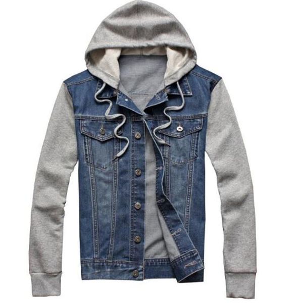 men's jackets 2021 spring and autumn hooded korean denim jacket jeans coat, Black;brown
men's jackets 2021 spring and autumn hooded korean denim jacket jeans coat, Black;brown