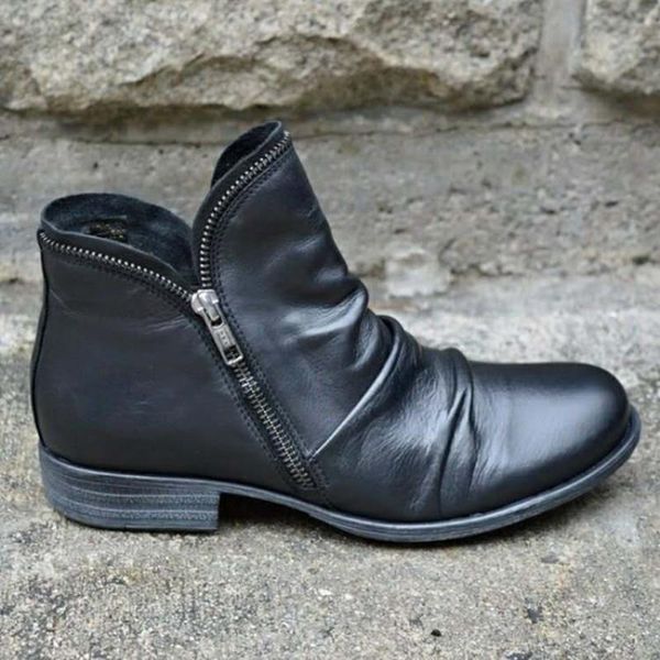 2020 women ankle boots flats side zipper boots ladies soft comfortable winter shoes females casual solid color outdoor, Black
2020 women ankle boots flats side zipper boots ladies soft comfortable winter shoes females casual solid color outdoor, Black
