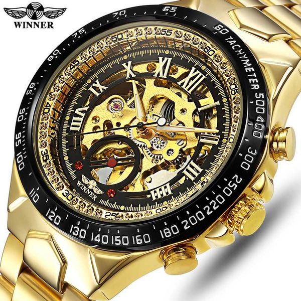 wristwatches winner men automatic mechanical watch fashion skeleton self winding watches men's luxury golden wristwatch male waterproof, Slivery;brown
wristwatches winner men automatic mechanical watch fashion skeleton self winding watches men's luxury golden wristwatch male waterproof, Slivery;brown