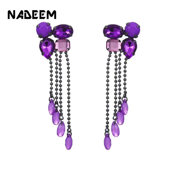 fashion luxury jewelry black color beaded tassel earrings female bridal wedding purple rhinestone stud earrings for women gift, Golden;silver
fashion luxury jewelry black color beaded tassel earrings female bridal wedding purple rhinestone stud earrings for women gift, Golden;silver