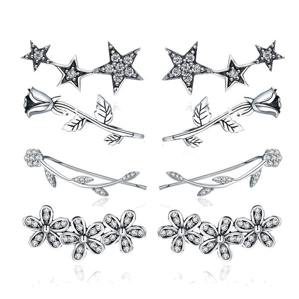 100% 925 sterling silver dazzling daisy heart feather star clear cz cuff stud earrings for women sterling silver jewelry55, Golden;silver
100% 925 sterling silver dazzling daisy heart feather star clear cz cuff stud earrings for women sterling silver jewelry55, Golden;silver