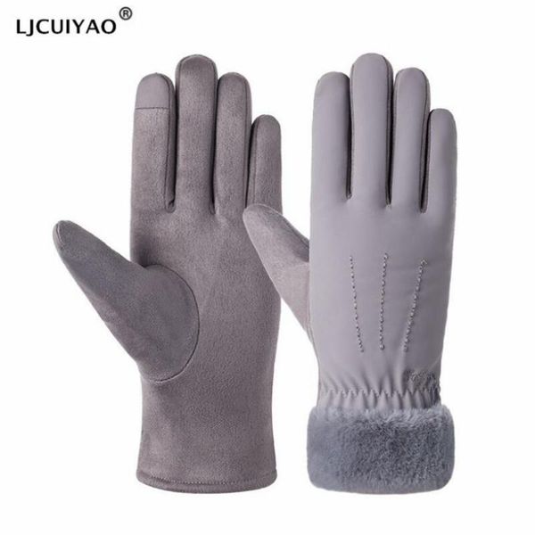 five fingers gloves ljcuiyao womens thicken winter keep warm mittens female faux fur elegant hand warmer work touched screen, Blue;gray
five fingers gloves ljcuiyao womens thicken winter keep warm mittens female faux fur elegant hand warmer work touched screen, Blue;gray