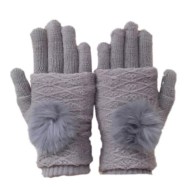 five fingers gloves winter women soft fur ball faux cashmere touch screen full warm, Blue;gray
five fingers gloves winter women soft fur ball faux cashmere touch screen full warm, Blue;gray